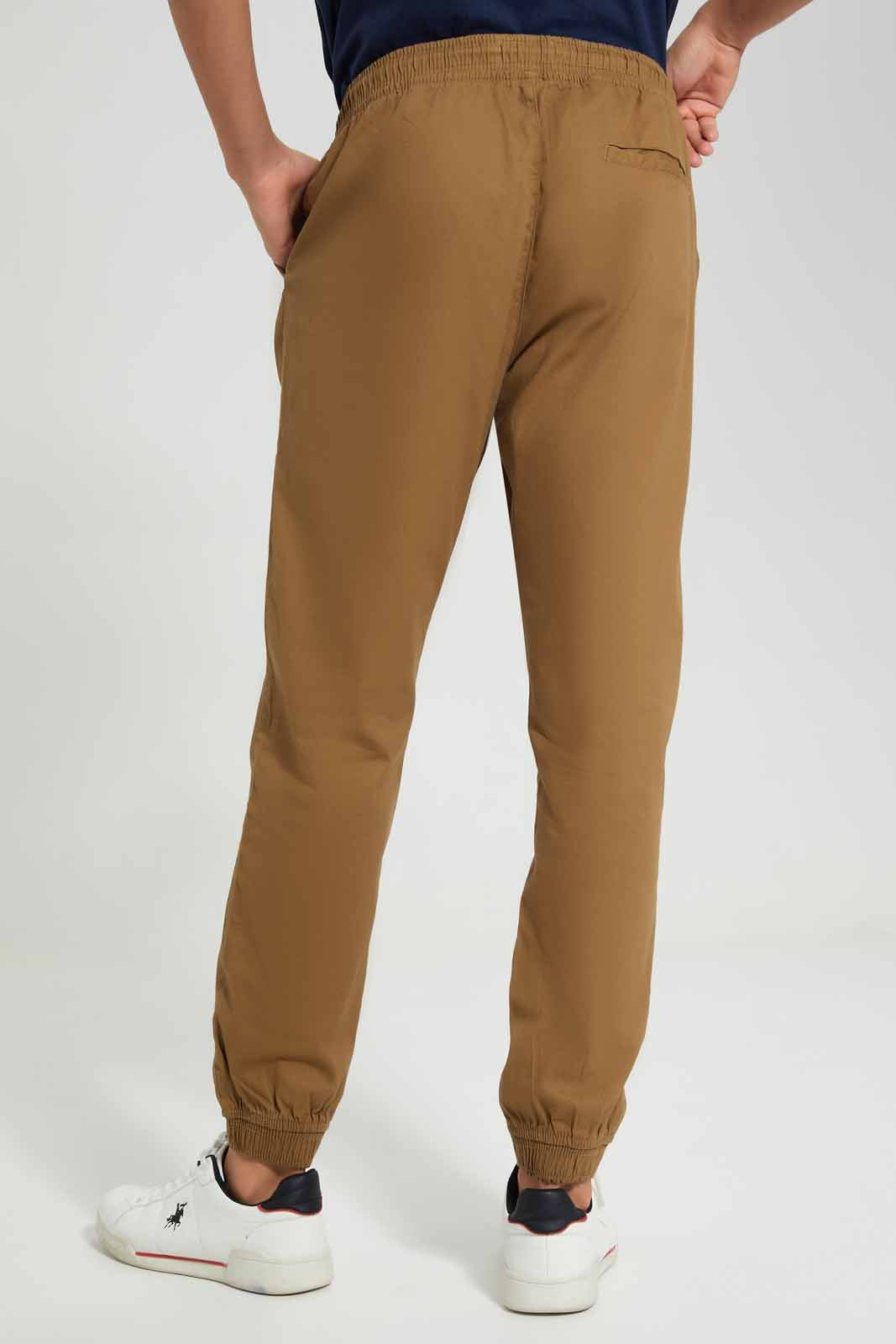 Redtag-Brown-Jogger-Category:Trousers,-Colour:Tan,-Deals:New-In,-Filter:Men's-Clothing,-Men-Trousers,-New-In-Men-APL,-Non-Sale,-Section:Men,-TBL,-W22A-Men's-