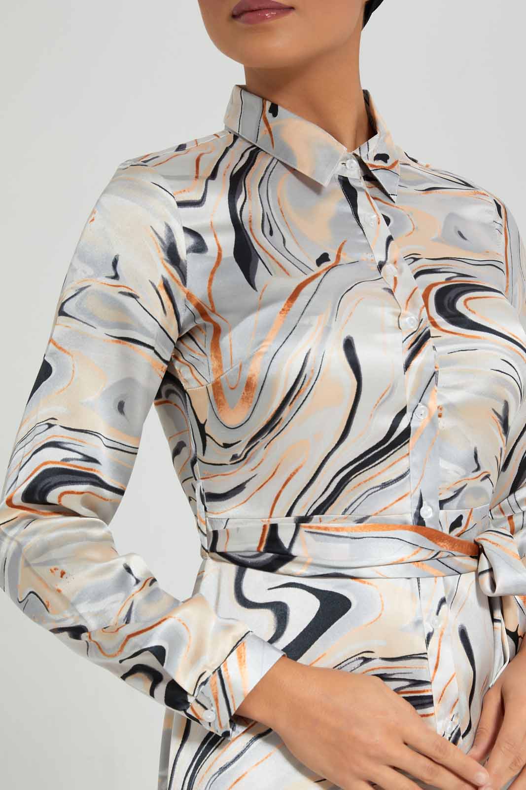 Redtag-Assorted-Marble-Printed-Satin-Shirt-Dress-Category:Dresses,-Colour:Assorted,-Deals:New-In,-Filter:Women's-Clothing,-LMC,-New-In-Women-APL,-Non-Sale,-Section:Women,-W22A,-Women-Dresses--
