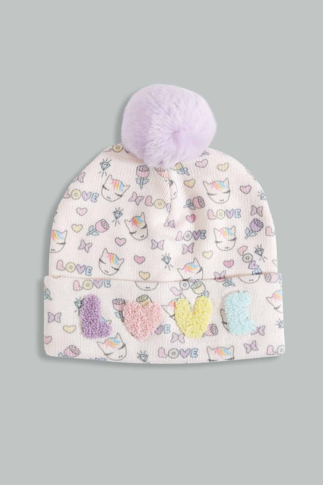 Redtag-Pink-Embellished-Set-Of-2-Knitted-Cap-&-Gloves-Category:Knitted-Accessories,-Colour:Pink,-Filter:Girls-Accessories,-GIR-Knitted-Accessories,-New-In,-New-In-GIR-ACC,-Non-Sale,-Section:Girls-(0-to-14Yrs),-W22A-Girls-