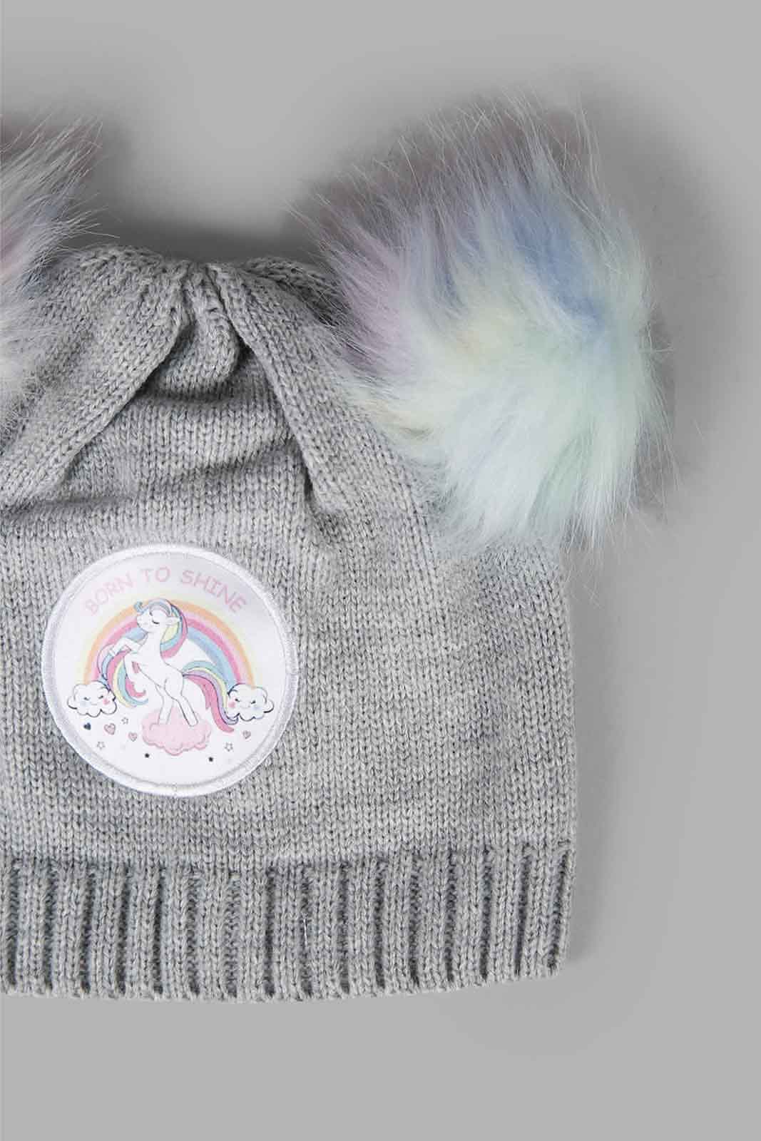 Redtag-Grey-Embellished-Set-Of-2-Knitted-Cap-&-Gloves-Category:Knitted-Accessories,-Colour:Grey,-Filter:Girls-Accessories,-GIR-Knitted-Accessories,-New-In,-New-In-GIR-ACC,-Non-Sale,-Section:Girls-(0-to-14Yrs),-W22A-Girls-
