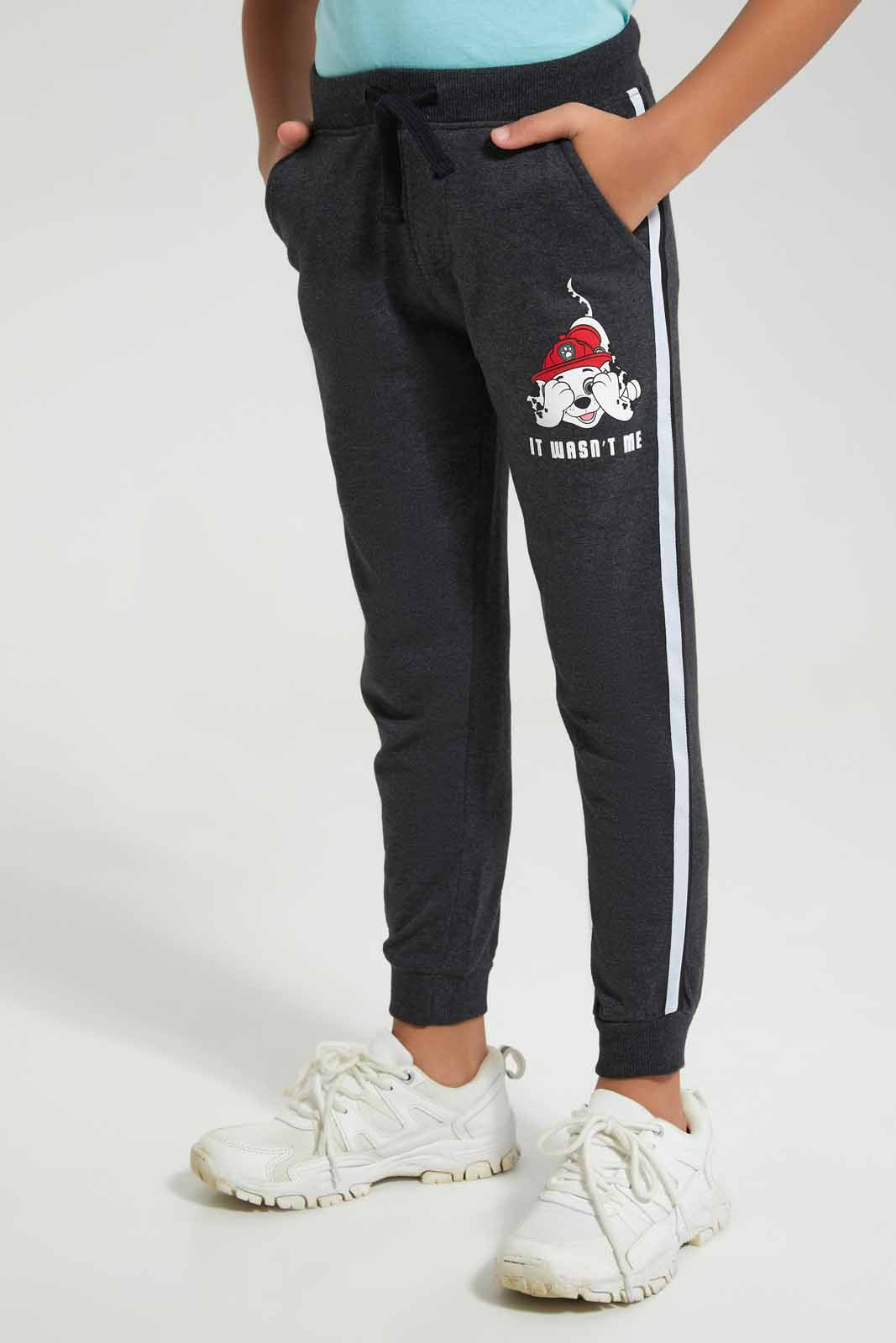 Redtag-Charcoal-Paw-Patrol-Jog-Pant-BOY-Joggers,-Category:Joggers,-CHR,-Colour:Charcoal,-Deals:3-For-90,-Deals:New-In,-Filter:Boys-(2-to-8-Yrs),-New-In-BOY-APL,-Section:Boys-(0-to-14Yrs),-TBL,-W22A-Boys-2 to 8 Years