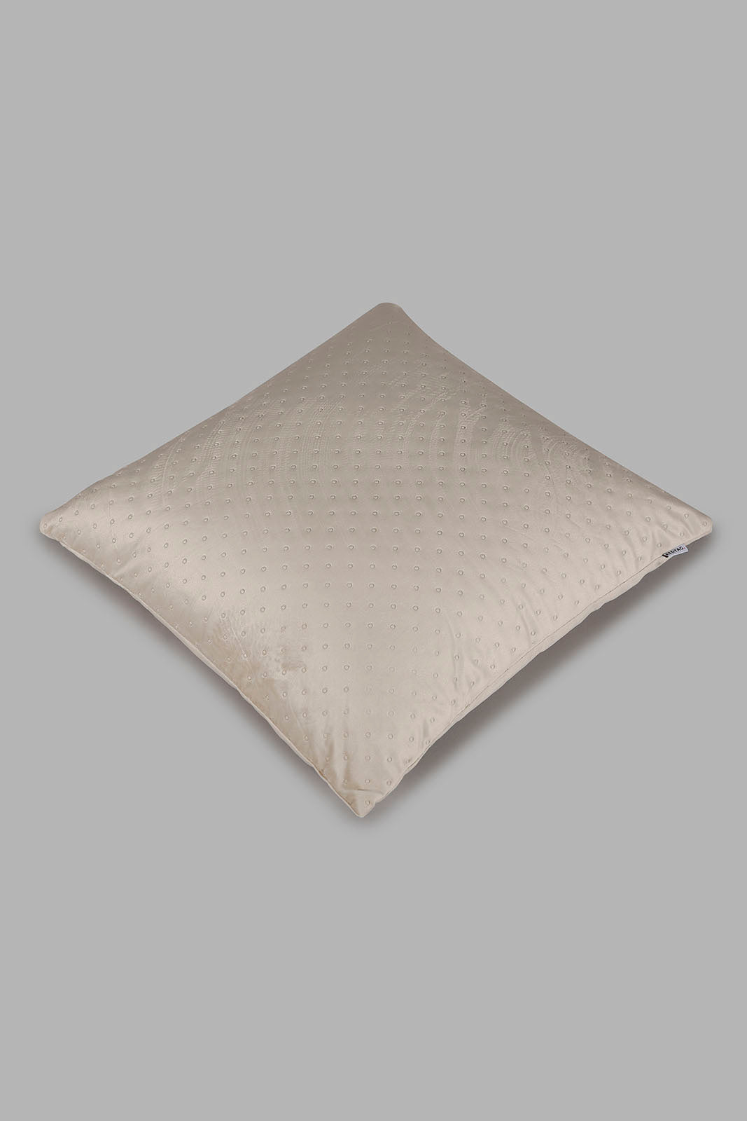 Redtag-Beige-Dotted-Plain-Velvet-Cushion-Category:Cushions,-Colour:Beige,-Deals:New-In,-Filter:Home-Bedroom,-HMW-BED-Cushions,-New-In-HMW-BED,-Non-Sale,-Section:Homewares,-W22B-Home-Bedroom-