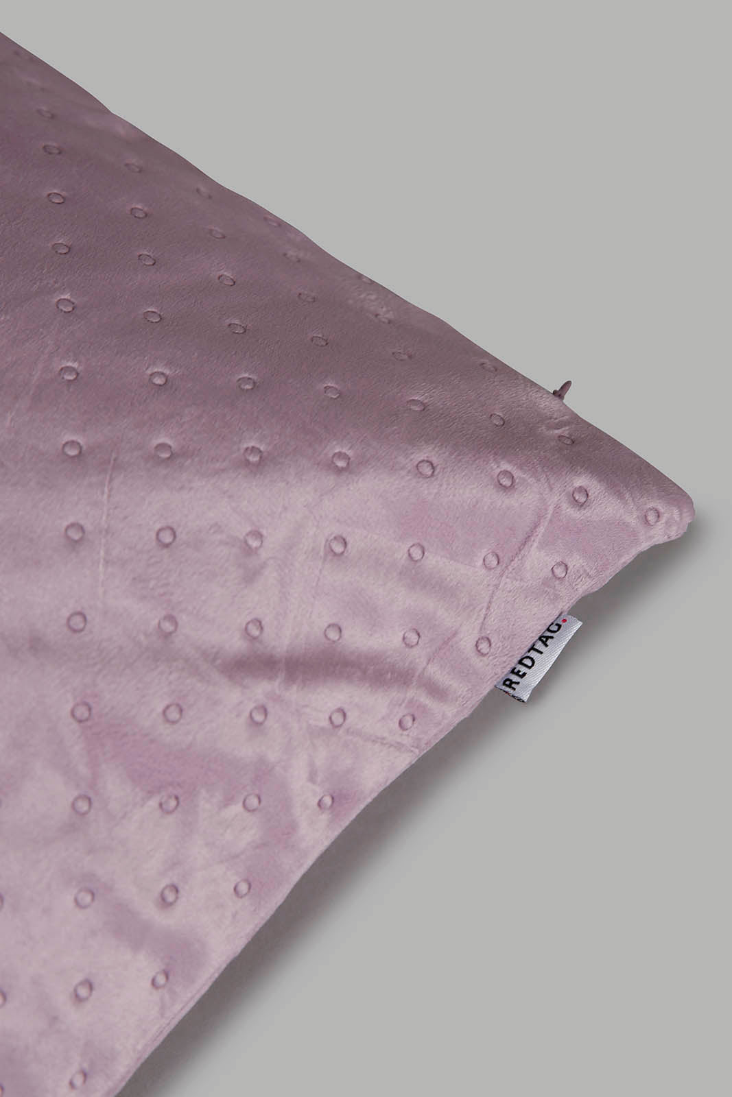 Redtag-Purple-Dotted-Plain-Velvet-Cushion-Category:Cushions,-Colour:Purple,-Deals:New-In,-Filter:Home-Bedroom,-HMW-BED-Cushions,-New-In-HMW-BED,-Non-Sale,-Section:Homewares,-W22B-Home-Bedroom-