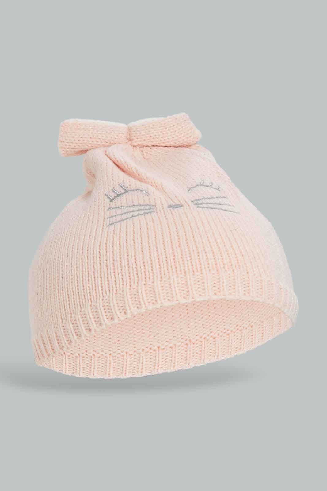 Redtag-Multi-Colour-Charcater-Embellished-Knitted-Cap-Set-Of-2-Category:Knitted-Accessories,-Colour:Assorted,-Dept:Girls,-Filter:Girls-Accessories,-GIR-Knitted-Accessories,-New-In,-New-In-GIR-ACC,-Non-Sale,-Section:Girls-(0-to-14Yrs),-W22B-Girls-