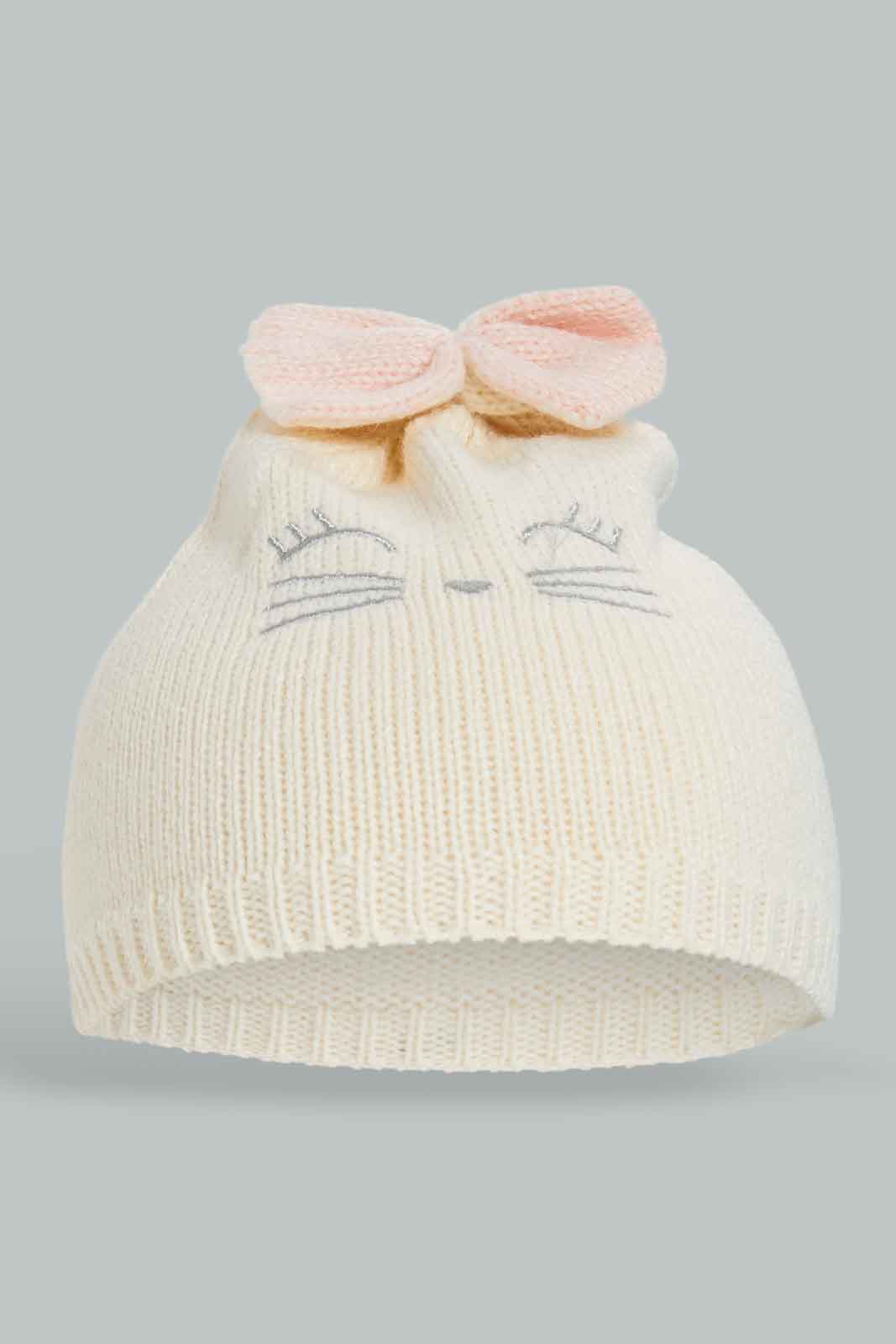 Redtag-Multi-Colour-Charcater-Embellished-Knitted-Cap-Set-Of-2-Category:Knitted-Accessories,-Colour:Assorted,-Dept:Girls,-Filter:Girls-Accessories,-GIR-Knitted-Accessories,-New-In,-New-In-GIR-ACC,-Non-Sale,-Section:Girls-(0-to-14Yrs),-W22B-Girls-