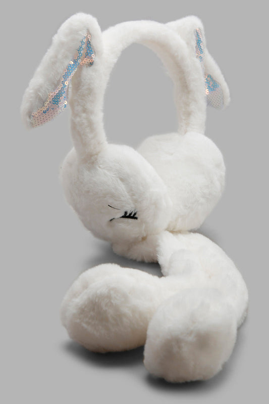 Redtag-White-Earmuff-Category:Knitted-Accessories,-CHR,-Colour:White,-Filter:Girls-Accessories,-GIR-Knitted-Accessories,-New-In,-New-In-GIR-ACC,-Non-Sale,-Section:Girls-(0-to-14Yrs),-W22A-Girls-