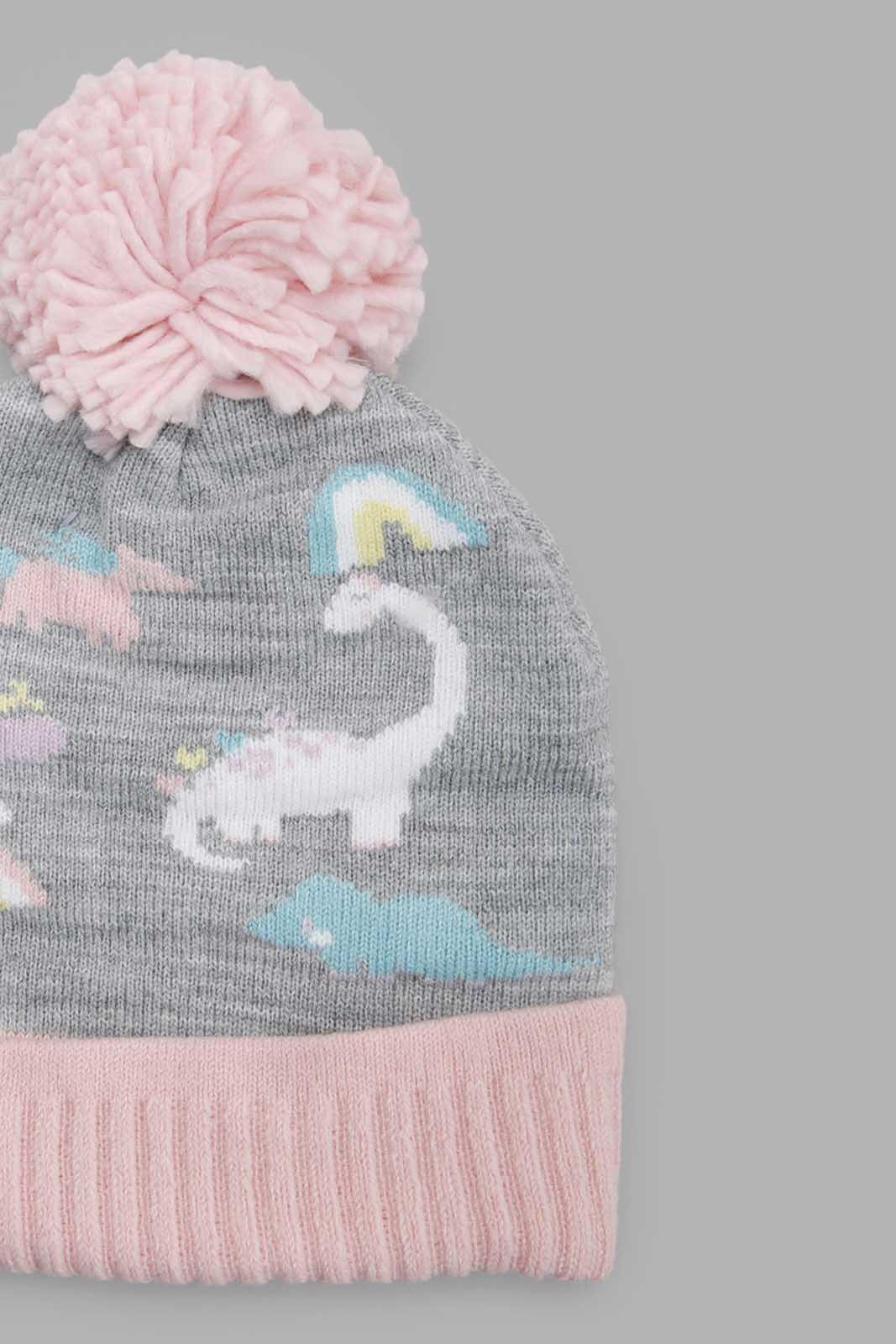 Redtag-Grey-Embellished-Set-Of-2-Knitted-Cap-&-Gloves-Category:Knitted-Accessories,-Colour:Grey,-Filter:Girls-Accessories,-GIR-Knitted-Accessories,-New-In,-New-In-GIR-ACC,-Non-Sale,-Section:Girls-(0-to-14Yrs),-W22B-Girls-