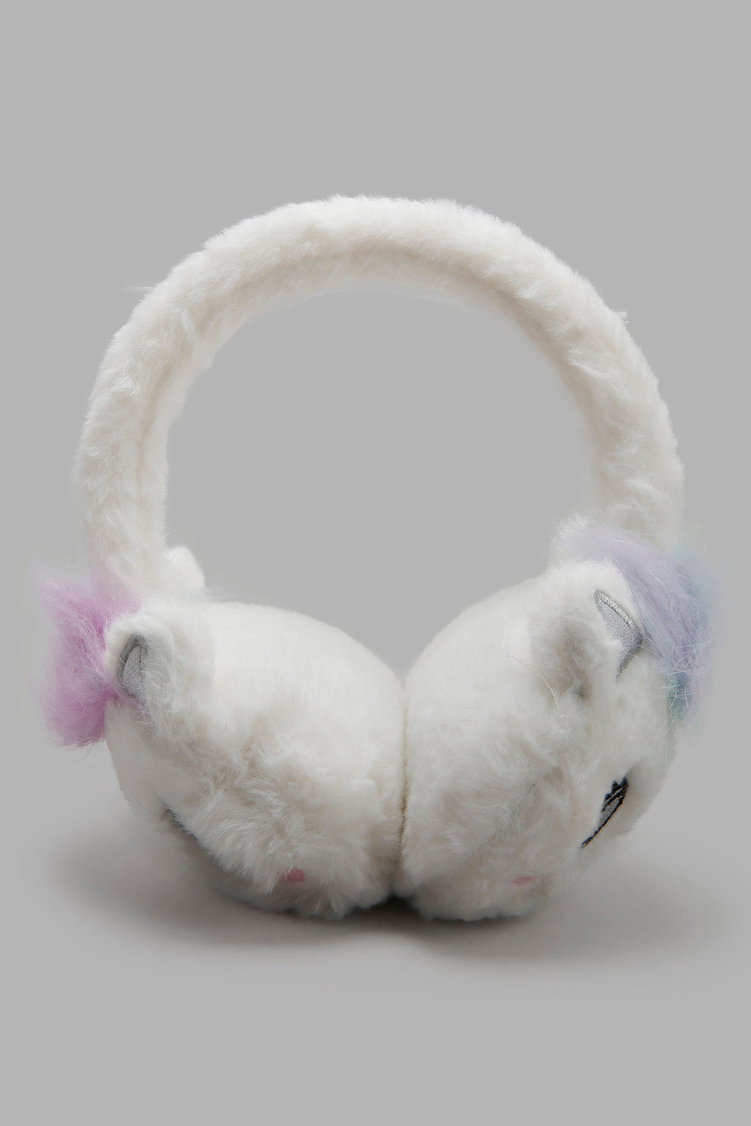 Redtag-White-Character-Embelished-Earmuff-Category:Knitted-Accessories,-CHR,-Colour:White,-Filter:Girls-Accessories,-GIR-Knitted-Accessories,-New-In,-New-In-GIR-ACC,-Non-Sale,-Section:Girls-(0-to-14Yrs),-W22B-Girls-
