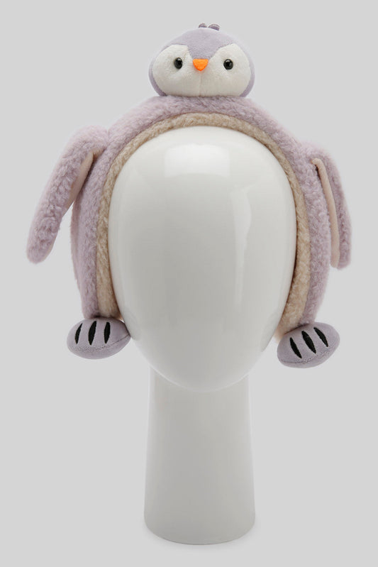 Redtag-Grey-Embelished-Earmuff-Category:Knitted-Accessories,-Colour:Lilac,-Filter:Girls-Accessories,-GIR-Knitted-Accessories,-New-In,-New-In-GIR-ACC,-Non-Sale,-Section:Girls-(0-to-14Yrs),-W22B-Girls-