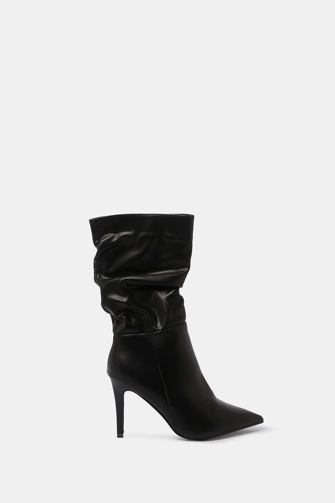 Redtag-Women-Black-Ruched-Knee-Boot-Category:Boots,-Colour:Black,-Deals:Sale,-Dept:Ladieswear,-Filter:Women's-Footwear,-Sale-Women-FOO,-Section:Women,-W22B,-Women-Boots-Women's-