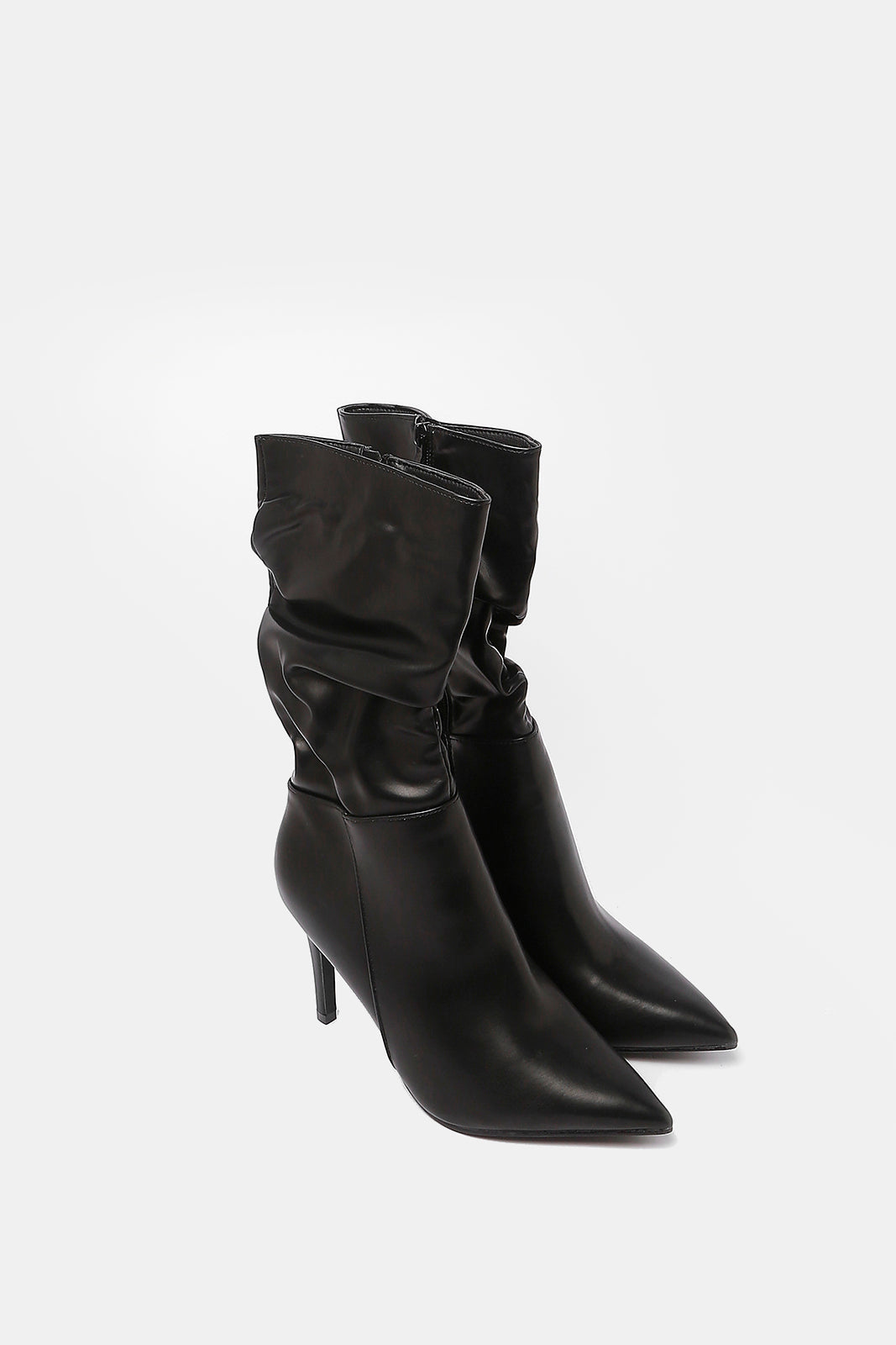 Redtag-Women-Black-Ruched-Knee-Boot-Category:Boots,-Colour:Black,-Deals:Sale,-Dept:Ladieswear,-Filter:Women's-Footwear,-Sale-Women-FOO,-Section:Women,-W22B,-Women-Boots-Women's-