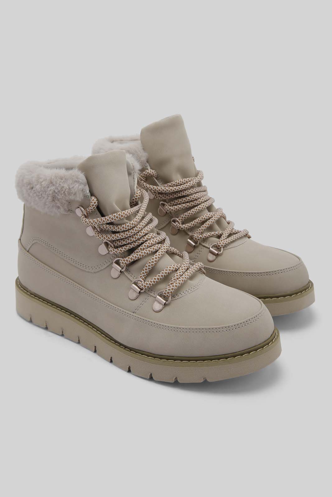 Redtag-Beige-Fur-Trim-Hiking-Boot-Category:Boots,-Colour:Beige,-Deals:New-In,-Dept:Ladieswear,-Filter:Women's-Footwear,-New-In-Women-FOO,-Non-Sale,-Section:Women,-W22B,-Women-Boots-Women's-
