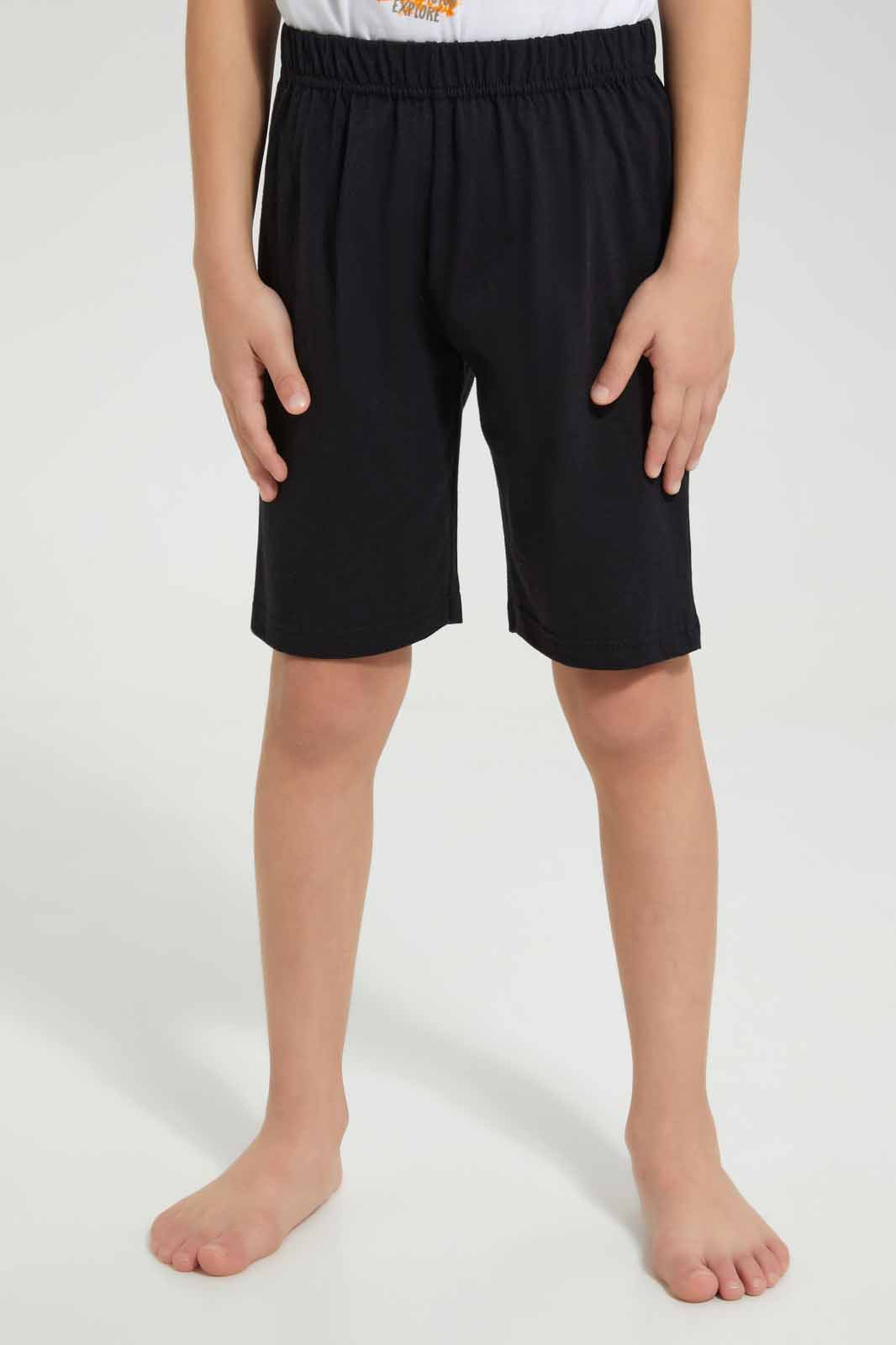 Redtag-White-Jeep-Print-T-Shirt-And-Short-Pyjama-BOY-Pyjama-Sets,-Category:Pyjama-Sets,-Colour:White,-Deals:New-In,-Filter:Boys-(2-to-8-Yrs),-New-In-BOY-APL,-Non-Sale,-Section:Boys-(0-to-14Yrs),-VLM,-W22O-Boys-2 to 8 Years