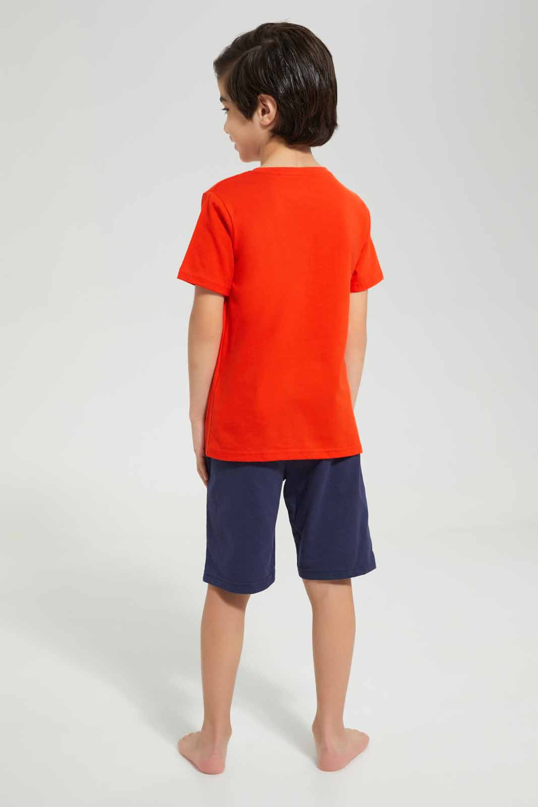 Redtag-Red-Race-Car-Print-T-Shirt-And-Short-Pyjama-BOY-Pyjama-Sets,-Category:Pyjama-Sets,-Colour:Red,-Deals:New-In,-Filter:Boys-(2-to-8-Yrs),-New-In-BOY-APL,-Non-Sale,-Section:Boys-(0-to-14Yrs),-VLM,-W22O-Boys-2 to 8 Years