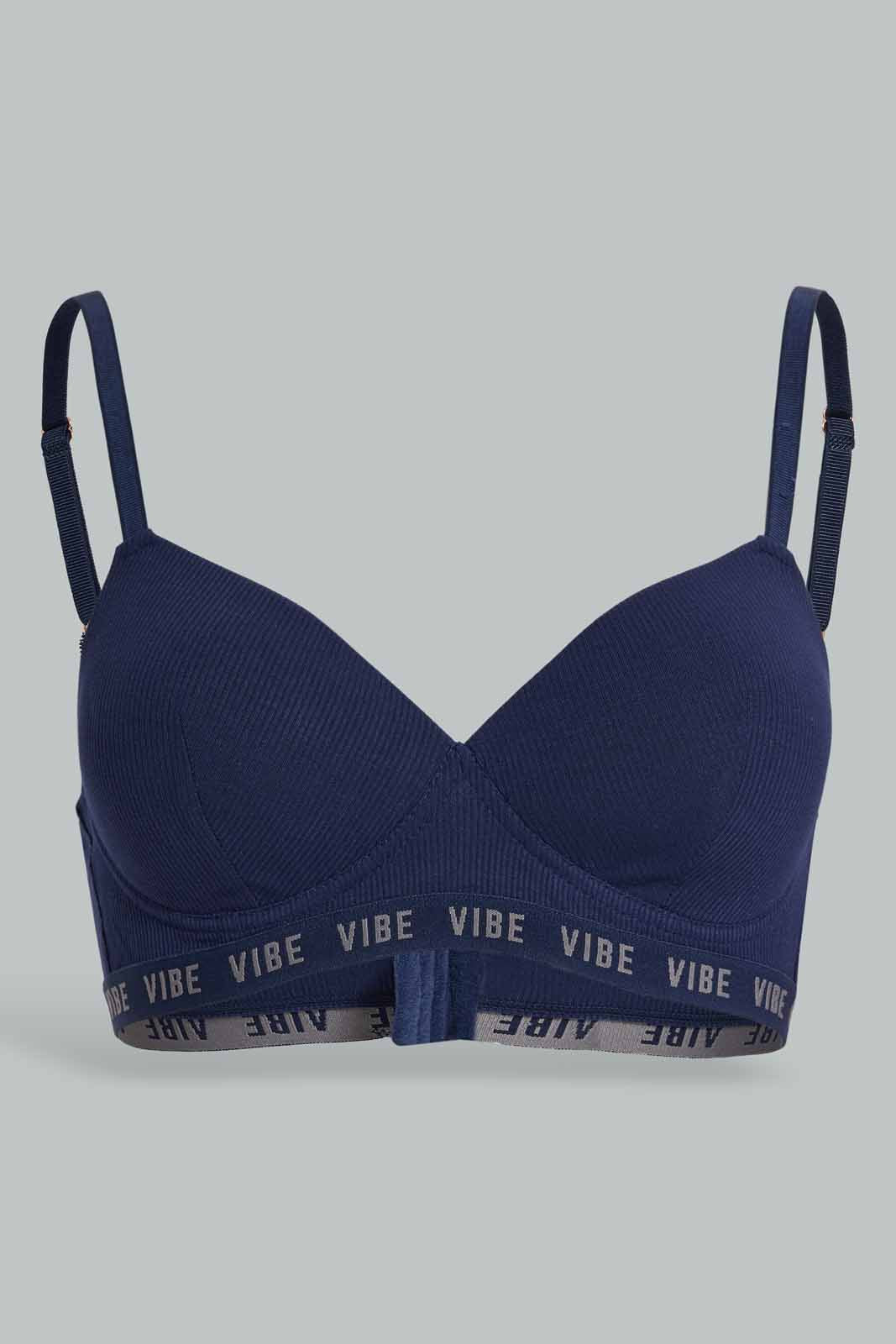 Redtag-LAD-Navy-/-Off-white-2-Pack-NON-Wired-Bra-Category:Bras,-Colour:Assorted,-Deals:New-In,-Filter:Women's-Clothing,-New-In-Women-APL,-Non-Sale,-Section:Women,-W22A,-Women-Bras--