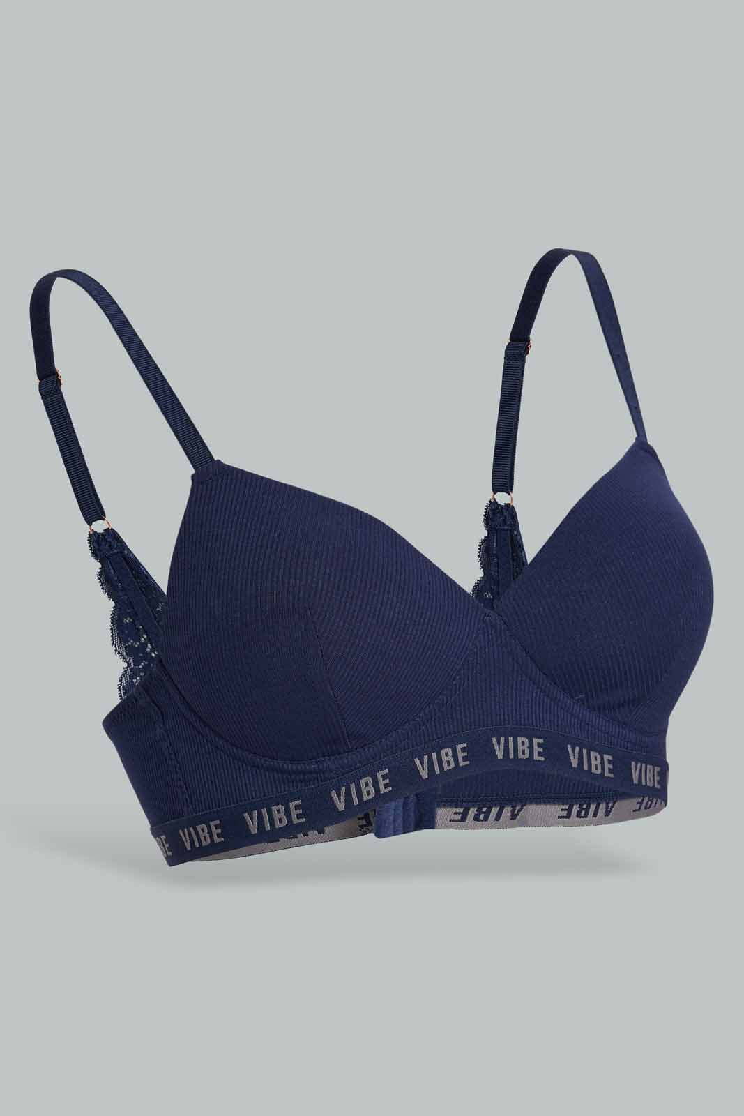 Redtag-LAD-Navy-/-Off-white-2-Pack-NON-Wired-Bra-Category:Bras,-Colour:Assorted,-Deals:New-In,-Filter:Women's-Clothing,-New-In-Women-APL,-Non-Sale,-Section:Women,-W22A,-Women-Bras--