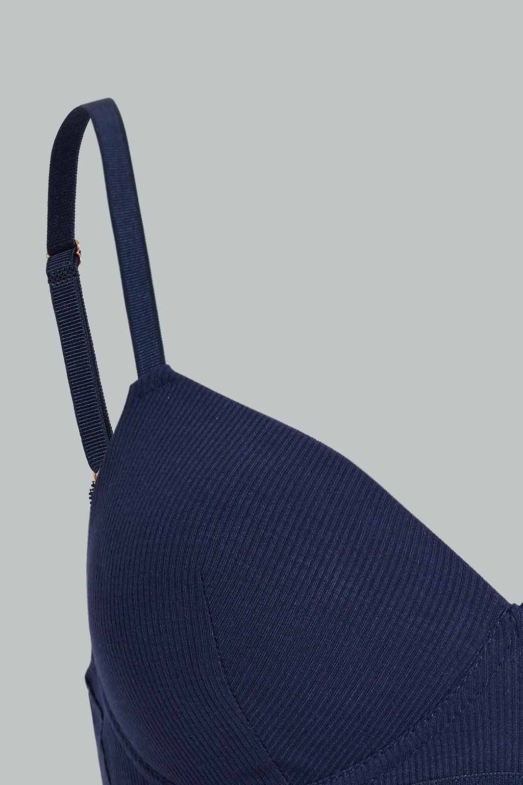 Redtag-LAD-Navy-/-Off-white-2-Pack-NON-Wired-Bra-Category:Bras,-Colour:Assorted,-Deals:New-In,-Filter:Women's-Clothing,-New-In-Women-APL,-Non-Sale,-Section:Women,-W22A,-Women-Bras--