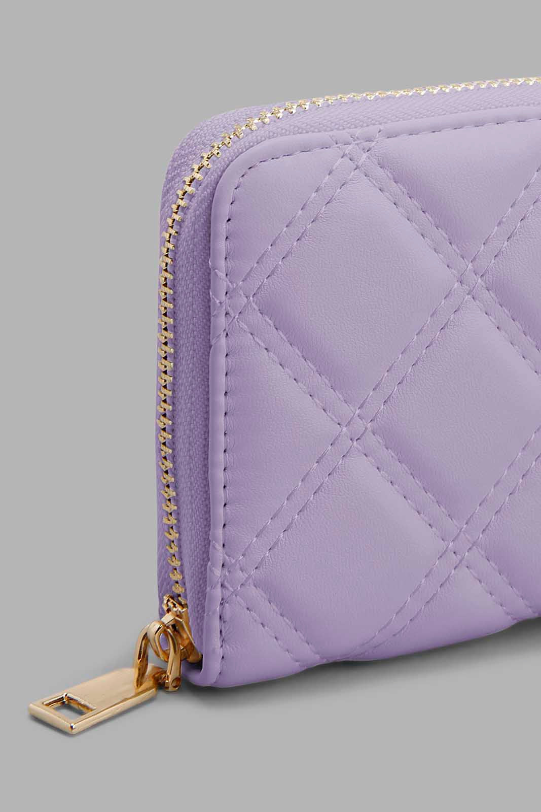 Redtag-Lilac-Quilted-Purse-Category:Bags,-Colour:Lilac,-Filter:Women's-Accessories,-New-In,-New-In-Women-ACC,-Non-Sale,-Section:Women,-W22O,-Women-Bags-Women-