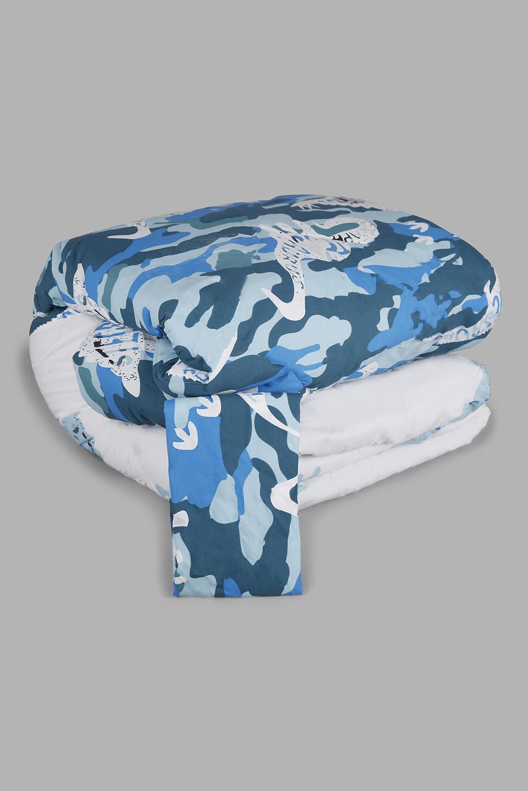 Redtag-Blue-Dinosaur-Print-2-Pc-Reversible-Comforter-Set-(Single-Size)-Category:Comforters,-Colour:Blue,-Deals:New-In,-Filter:Home-Bedroom,-HMW-BED-Comforters,-New-In-HMW-BED,-Non-Sale,-Section:Homewares,-W22A-Home-Bedroom-