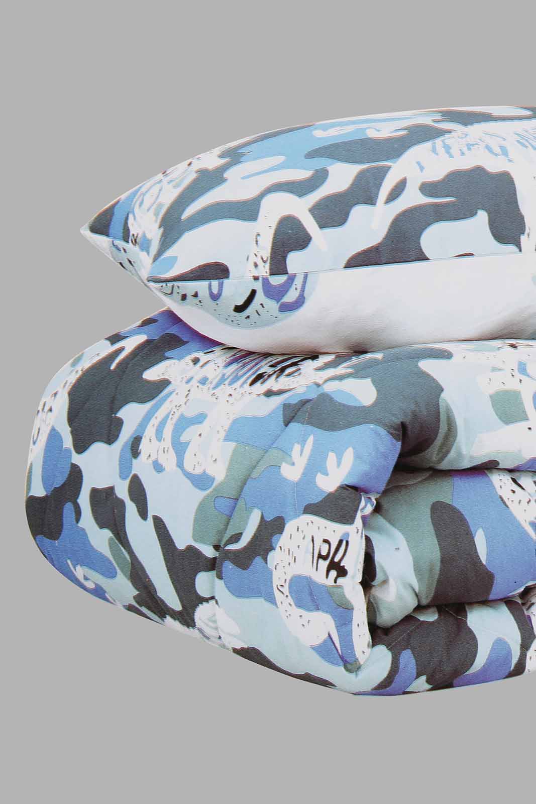 Redtag-Blue-Dinosaur-Print-2-Pc-Reversible-Comforter-Set-(Single-Size)-Category:Comforters,-Colour:Blue,-Deals:New-In,-Filter:Home-Bedroom,-HMW-BED-Comforters,-New-In-HMW-BED,-Non-Sale,-Section:Homewares,-W22A-Home-Bedroom-