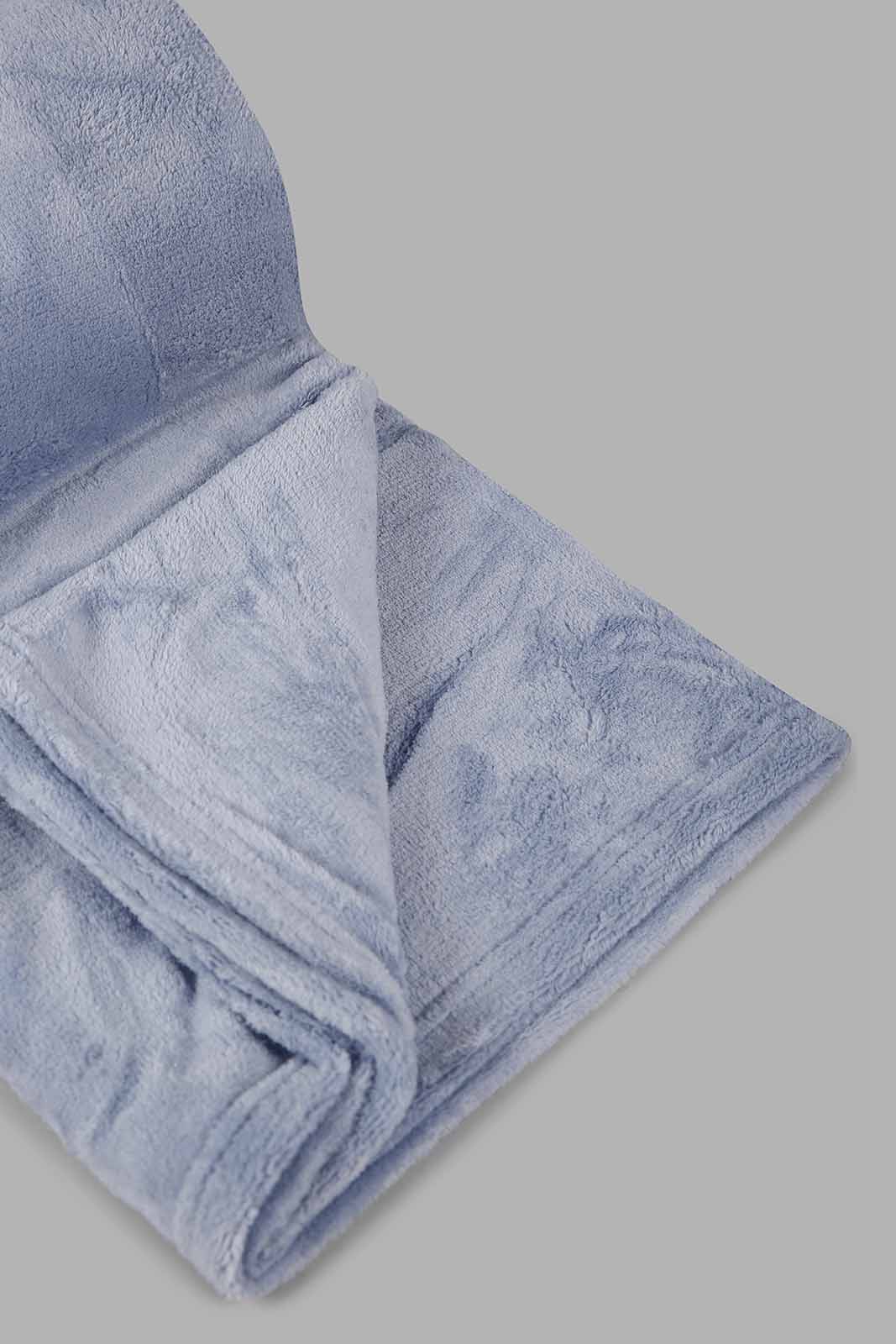 Redtag-Blue-Fleece-Blanket-Category:Blankets,-Colour:Blue,-Deals:New-In,-Filter:Home-Bedroom,-HMW-BED-Blankets,-New-In-HMW-BED,-Non-Sale,-Section:Homewares,-W22A-Home-Bedroom-