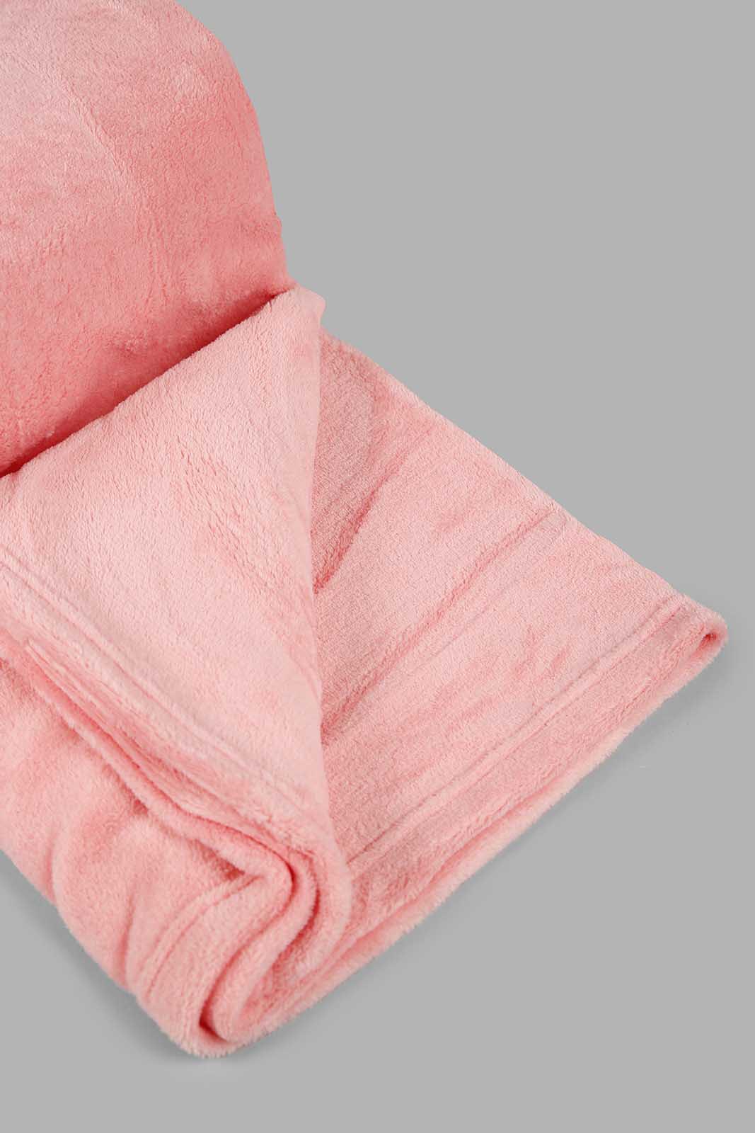 Redtag-Pink-Fleece-Blanket-Category:Blankets,-Colour:Pink,-Deals:New-In,-Filter:Home-Bedroom,-HMW-BED-Blankets,-New-In-HMW-BED,-Non-Sale,-Section:Homewares,-W22A-Home-Bedroom-