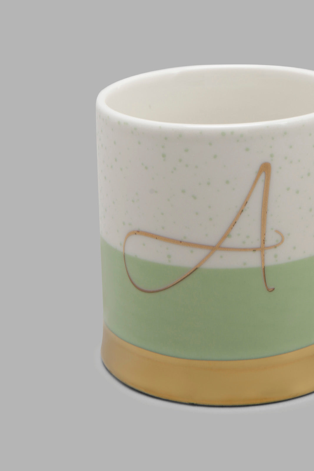 Redtag-Green-Alphabet-Single-Mug-A-Category:Cups-&-Mugs,-Colour:Green,-Deals:New-In,-Filter:Home-Dining,-HMW-DIN-Crockery,-New-In-HMW-DIN,-Non-Sale,-Section:Homewares,-W22A-Home-Dining-