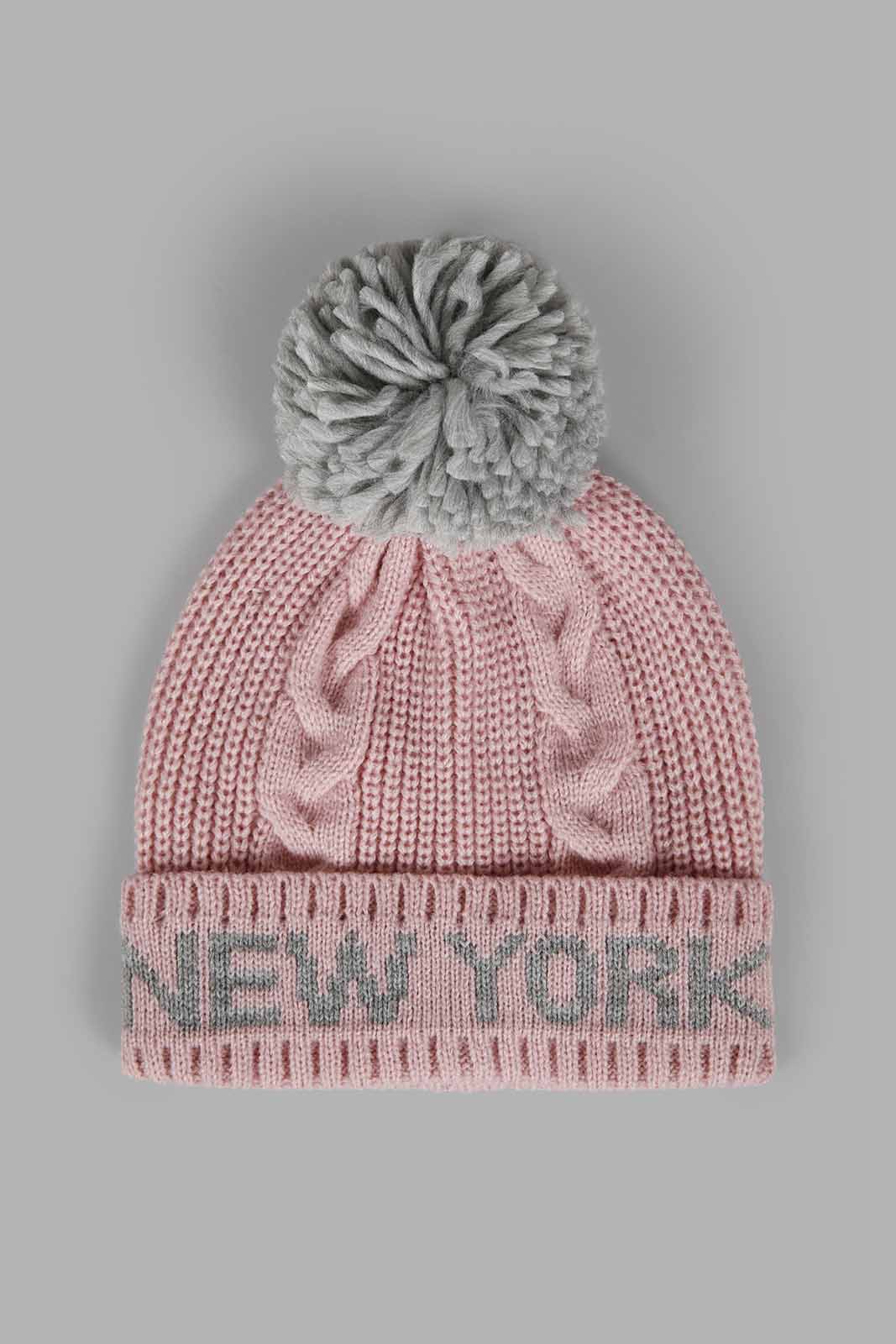 Redtag-Assorted-Grey-Set-Of-2-Knitted-Cap-Category:Knitted-Accessories,-Colour:Assorted,-Filter:Girls-Accessories,-GIR-Knitted-Accessories,-New-In,-New-In-GIR-ACC,-Non-Sale,-Section:Girls-(0-to-14Yrs),-W22A-Girls-