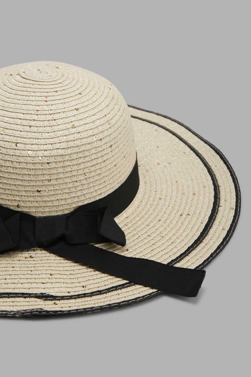 Redtag-Beige-Embellished-Hat-Category:Caps-&-Hats,-Colour:Beige,-Filter:Women's-Accessories,-New-In,-New-In-Women-ACC,-Non-Sale,-Section:Women,-W22A,-Women-Caps-&-Hats-Women-
