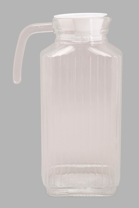 Redtag-Clear-Texture-Glass-Jug-Category:Jugs,-Colour:White,-Deals:New-In,-Filter:Home-Dining,-HMW-DIN-Drinkware,-NDAY,-New-In-HMW-DIN,-Non-Sale,-Section:Homewares,-W22A-Home-Dining-