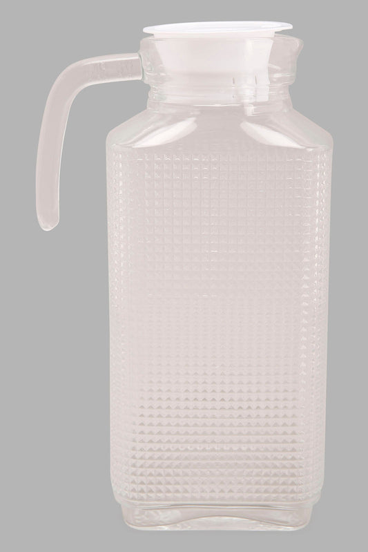 Redtag-Clear-Texture-Glass-Jug-Category:Jugs,-Colour:White,-Deals:New-In,-Filter:Home-Dining,-HMW-DIN-Drinkware,-NDAY,-New-In-HMW-DIN,-Non-Sale,-Section:Homewares,-W22A-Home-Dining-
