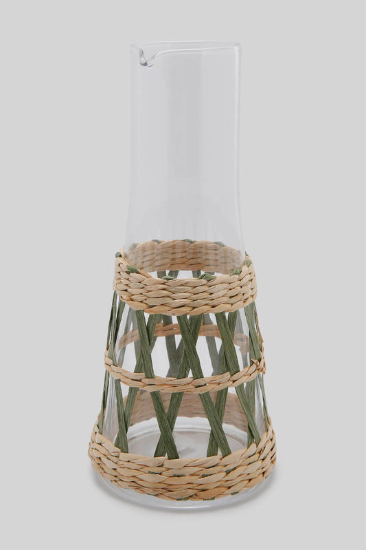 Redtag-Brown-Glass-Decanter-With-Weaving-Category:Jugs,-Colour:Brown,-Deals:New-In,-Dept:Home,-Filter:Home-Dining,-HMW-DIN-Drinkware,-New-In-HMW-DIN,-Non-Sale,-Section:Homewares,-W22A-Home-Dining-
