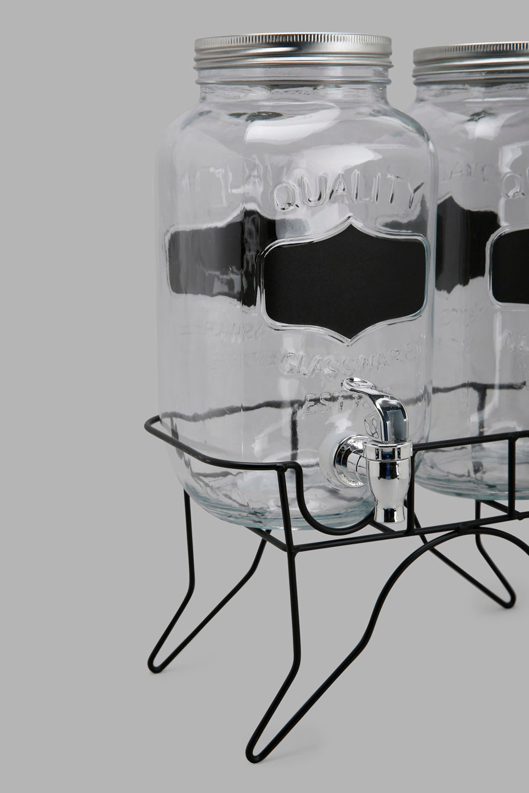 Redtag-Clear-Beverage-Dispenser-With-Stand-(2-Piece)-Category:Dispensers,-Colour:White,-Deals:New-In,-Filter:Home-Dining,-HMW-DIN-Drinkware,-New-In-HMW-DIN,-Non-Sale,-Section:Homewares,-W22A-Home-Dining-