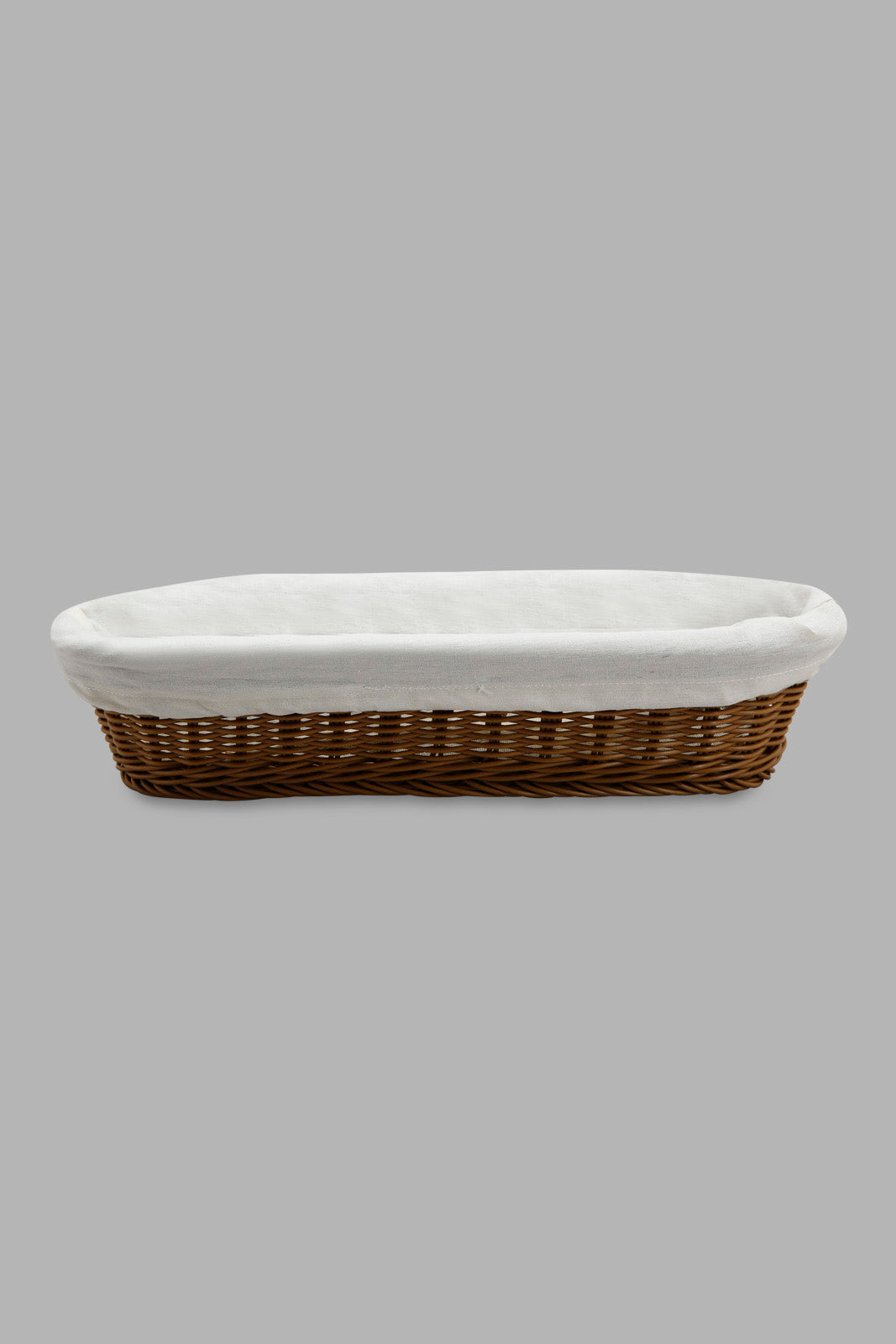 Redtag-Brown-Oval-Woven-Basket-With-Cloth-Category:Kitchen-Baskets,-Colour:Brown,-Deals:New-In,-Filter:Home-Dining,-HMW-DIN-Kitchen-Accessories,-New-In-HMW-DIN,-Non-Sale,-Section:Homewares,-W22A-Home-Dining-