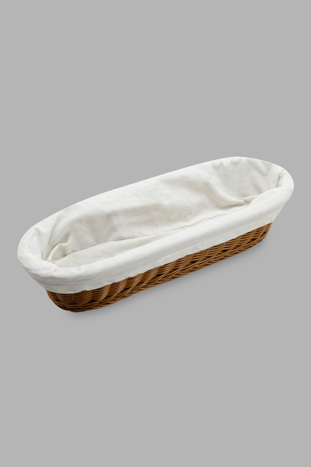 Redtag-Brown-Oval-Woven-Basket-With-Cloth-Category:Kitchen-Baskets,-Colour:Brown,-Deals:New-In,-Filter:Home-Dining,-HMW-DIN-Kitchen-Accessories,-New-In-HMW-DIN,-Non-Sale,-Section:Homewares,-W22A-Home-Dining-