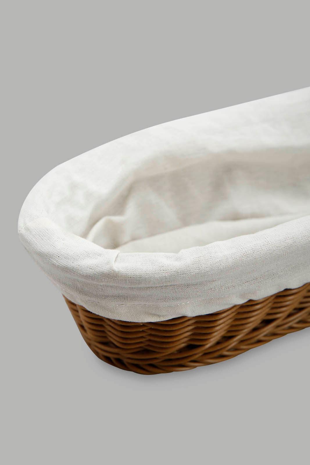 Redtag-Brown-Oval-Woven-Basket-With-Cloth-Category:Kitchen-Baskets,-Colour:Brown,-Deals:New-In,-Filter:Home-Dining,-HMW-DIN-Kitchen-Accessories,-New-In-HMW-DIN,-Non-Sale,-Section:Homewares,-W22A-Home-Dining-