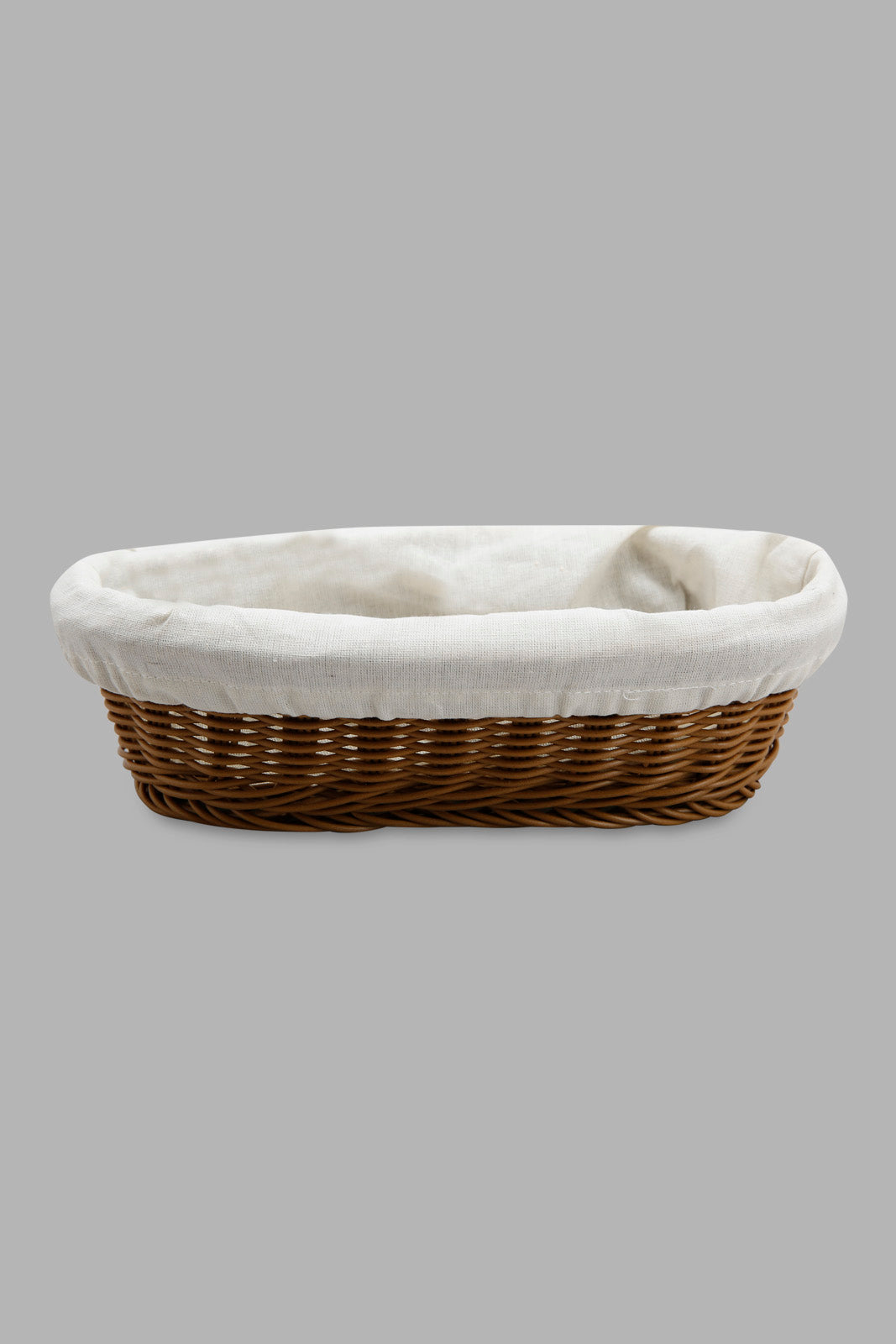 Redtag-Brown-Oval-Woven-Basket-With-Cloth-Category:Kitchen-Baskets,-Colour:Brown,-Deals:New-In,-Filter:Home-Dining,-HMW-DIN-Kitchen-Accessories,-New-In-HMW-DIN,-Non-Sale,-Section:Homewares,-W22A-Home-Dining-