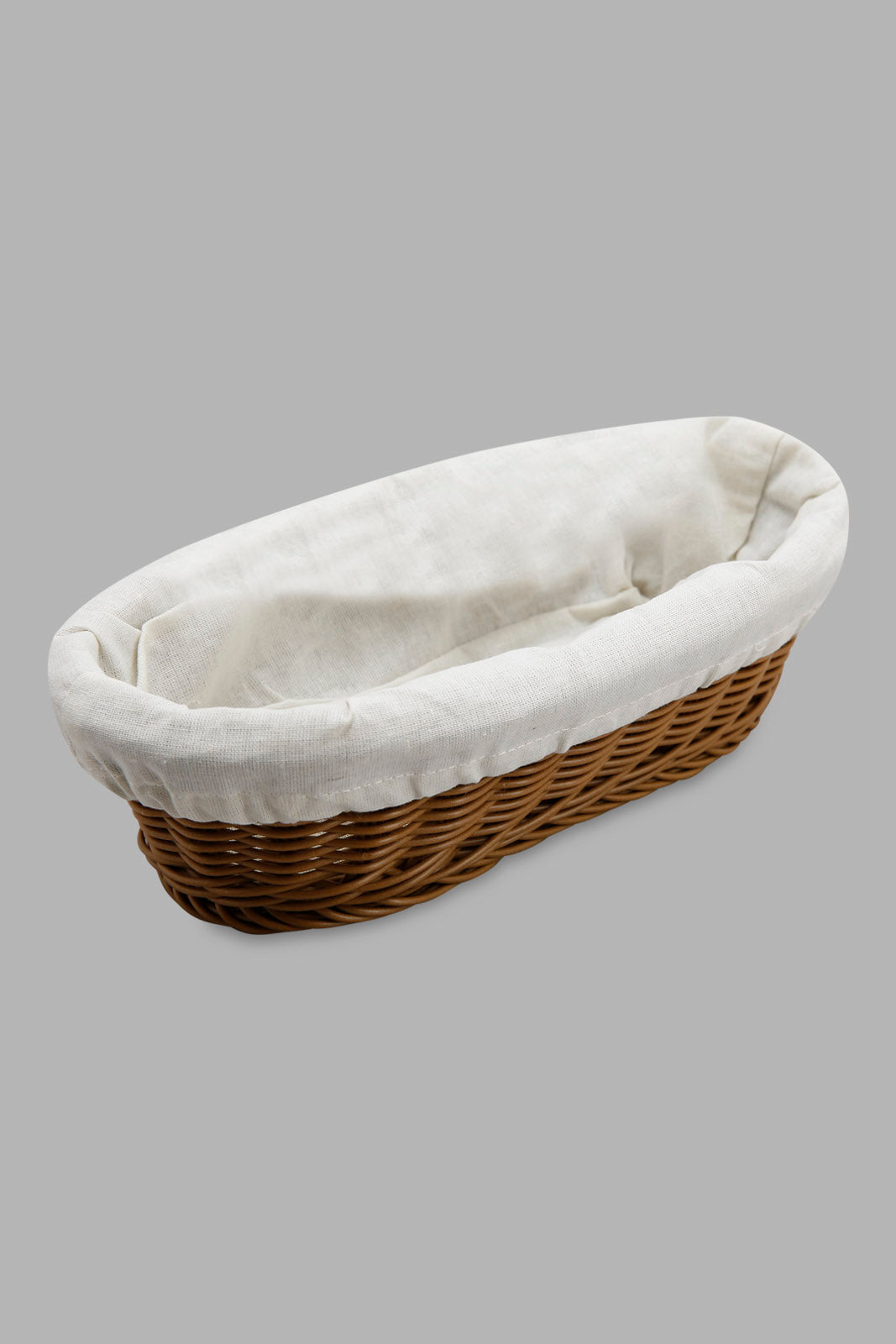 Redtag-Brown-Oval-Woven-Basket-With-Cloth-Category:Kitchen-Baskets,-Colour:Brown,-Deals:New-In,-Filter:Home-Dining,-HMW-DIN-Kitchen-Accessories,-New-In-HMW-DIN,-Non-Sale,-Section:Homewares,-W22A-Home-Dining-