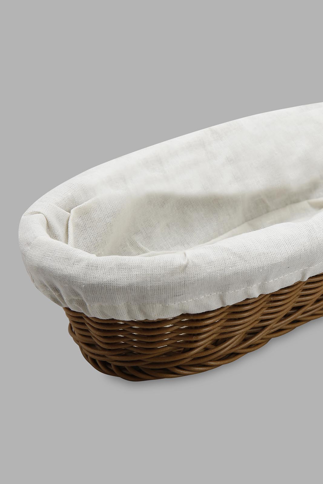 Redtag-Brown-Oval-Woven-Basket-With-Cloth-Category:Kitchen-Baskets,-Colour:Brown,-Deals:New-In,-Filter:Home-Dining,-HMW-DIN-Kitchen-Accessories,-New-In-HMW-DIN,-Non-Sale,-Section:Homewares,-W22A-Home-Dining-