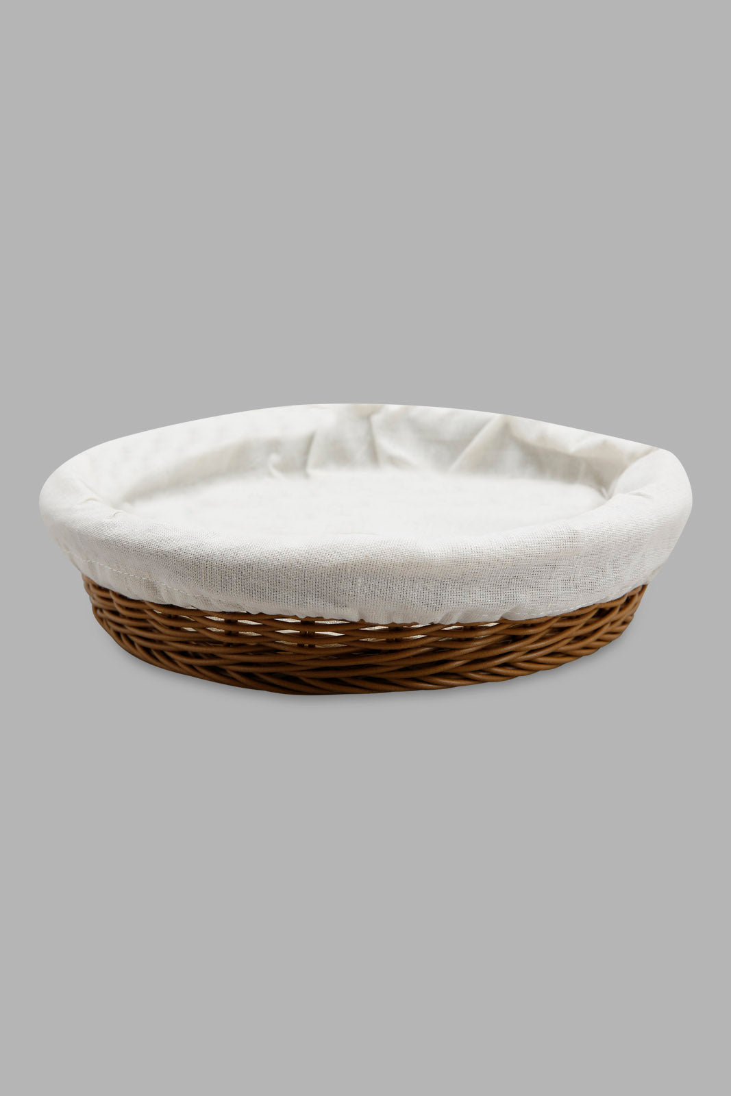 Redtag-Brown-Round-Woven-Basket-With-Cloth-Category:Kitchen-Baskets,-Colour:Brown,-Deals:New-In,-Filter:Home-Dining,-HMW-DIN-Kitchen-Accessories,-New-In-HMW-DIN,-Non-Sale,-Section:Homewares,-W22A-Home-Dining-