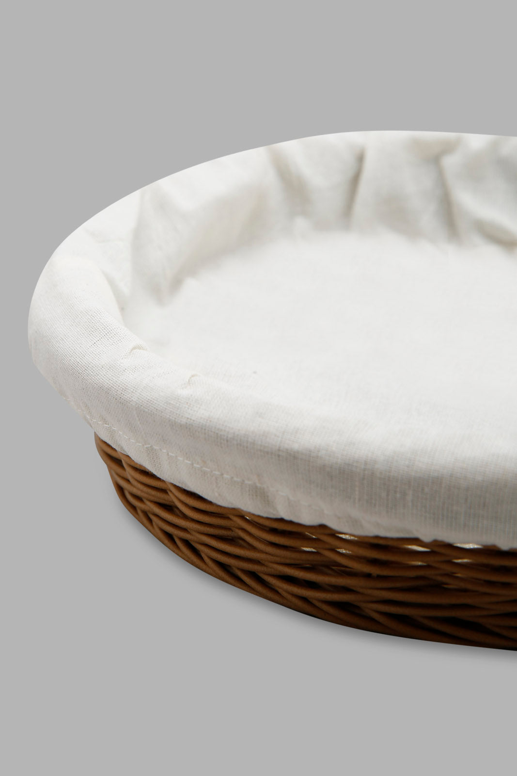 Redtag-Brown-Round-Woven-Basket-With-Cloth-Category:Kitchen-Baskets,-Colour:Brown,-Deals:New-In,-Filter:Home-Dining,-HMW-DIN-Kitchen-Accessories,-New-In-HMW-DIN,-Non-Sale,-Section:Homewares,-W22A-Home-Dining-
