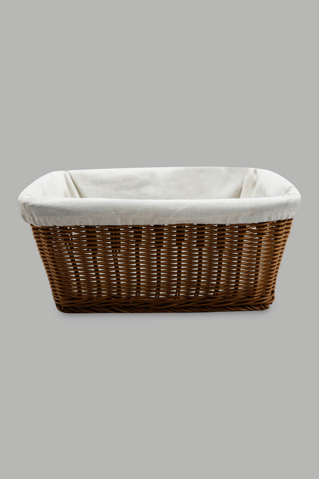Redtag-Brown-Rectangular-Woven-Basket-With-Cloth-Category:Kitchen-Baskets,-Colour:Brown,-Deals:New-In,-Filter:Home-Dining,-HMW-DIN-Kitchen-Accessories,-New-In-HMW-DIN,-Non-Sale,-Section:Homewares,-W22A-Home-Dining-