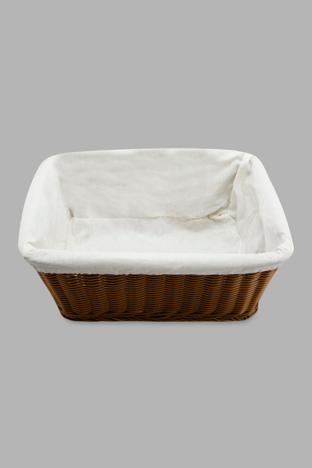Redtag-Brown-Rectangular-Woven-Basket-With-Cloth-Category:Kitchen-Baskets,-Colour:Brown,-Deals:New-In,-Filter:Home-Dining,-HMW-DIN-Kitchen-Accessories,-New-In-HMW-DIN,-Non-Sale,-Section:Homewares,-W22A-Home-Dining-