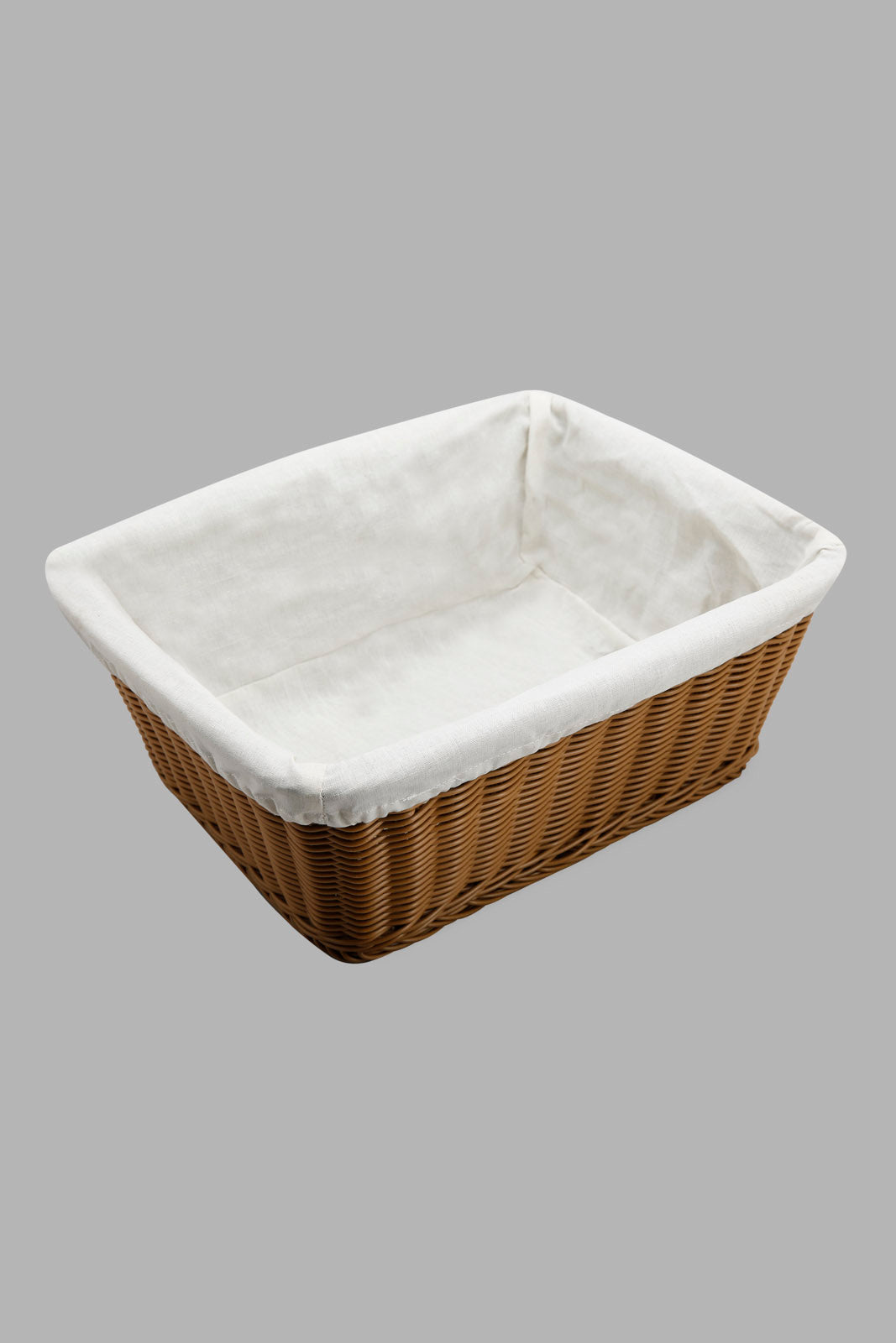 Redtag-Brown-Rectangular-Woven-Basket-With-Cloth-Category:Kitchen-Baskets,-Colour:Brown,-Deals:New-In,-Filter:Home-Dining,-HMW-DIN-Kitchen-Accessories,-New-In-HMW-DIN,-Non-Sale,-Section:Homewares,-W22A-Home-Dining-