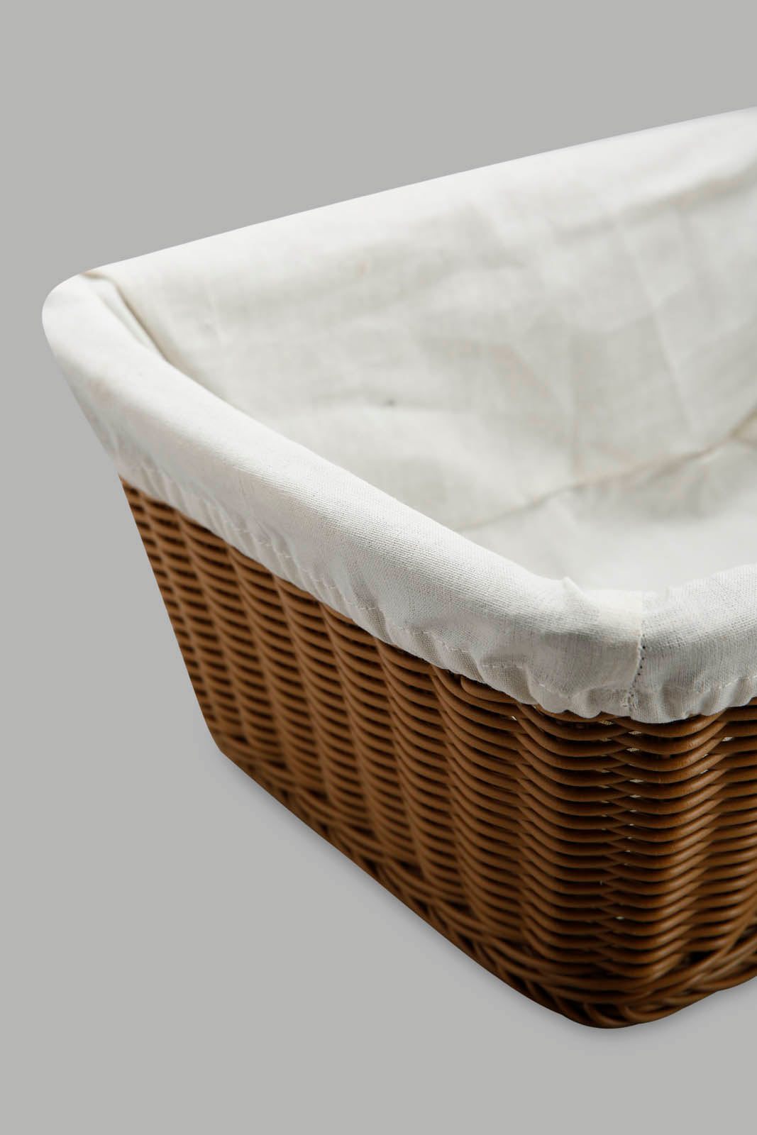 Redtag-Brown-Rectangular-Woven-Basket-With-Cloth-Category:Kitchen-Baskets,-Colour:Brown,-Deals:New-In,-Filter:Home-Dining,-HMW-DIN-Kitchen-Accessories,-New-In-HMW-DIN,-Non-Sale,-Section:Homewares,-W22A-Home-Dining-