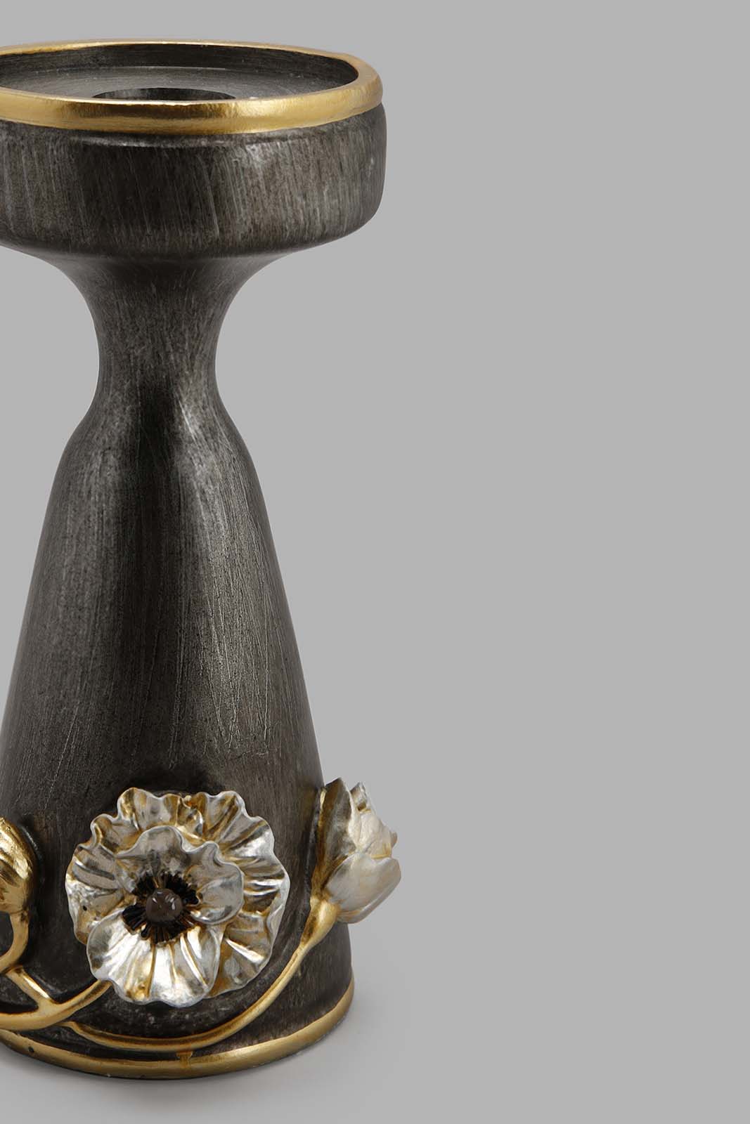 Redtag-Brown-Floral-Textured-Candle-Holder-Category:Artefact,-Colour:Brown,-Deals:New-In,-Filter:Home-Decor,-HMW-HOM-Decorative-Accessories,-New-In-HMW-HOM,-Non-Sale,-Section:Homewares,-W22A-Home-Decor-