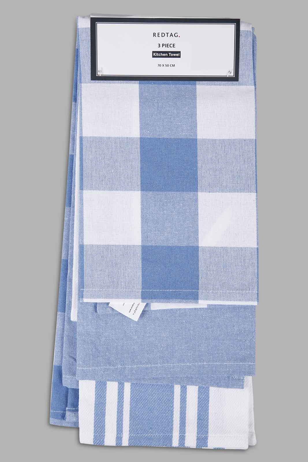 Redtag-Blue-Kitchen-Towel-Set-(3-Piece)-Category:Towels,-Colour:Blue,-Deals:New-In,-Filter:Home-Dining,-HMW-DIN-Kitchen-Accessories,-New-In-HMW-DIN,-Non-Sale,-Section:Homewares,-W22A-Home-Dining-