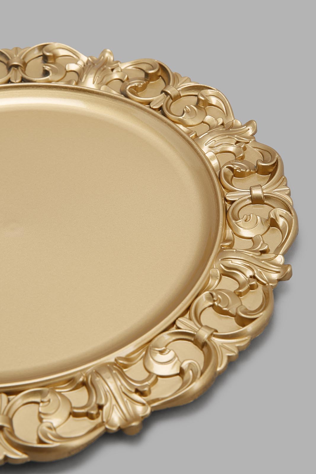 Redtag-Gold-Charger-Plate-Category:Plates,-Colour:Gold,-Deals:New-In,-Filter:Home-Dining,-HMW-DIN-Kitchen-Accessories,-New-In-HMW-DIN,-Non-Sale,-Section:Homewares,-W22B-Home-Dining-