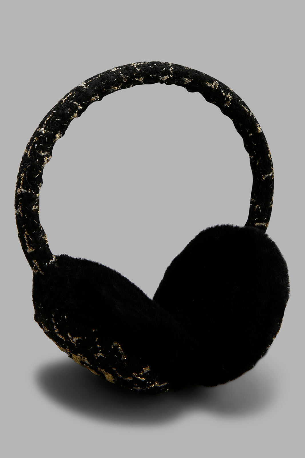 Redtag-Black-And-White-Embellished-Earmuff-Category:Knitted-Accessories,-Colour:Assorted,-Filter:Women's-Accessories,-New-In,-New-In-Women-ACC,-Non-Sale,-Section:Women,-W22A,-Women-Knitted-Accessories-Women-
