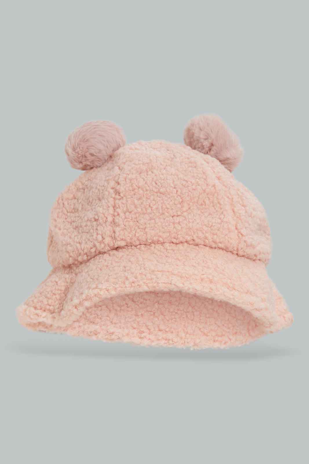 Redtag-Pink-Pom-Pom-Embellished-Cap-Category:Caps-&-Hats,-Colour:Pink,-Dept:Girls,-Filter:Girls-Accessories,-GIR-Caps-&-Hats,-New-In,-New-In-GIR-ACC,-Non-Sale,-Section:Girls-(0-to-14Yrs),-W22B-Girls-